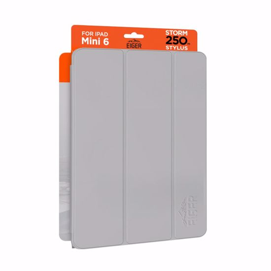 Picture of Eiger Eiger Storm 250m Stylus iPad Mini 7/ Mini 6 Light Grey Retail Sleeve